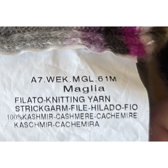 Max Mara Weekend 100% Cashmere Striped Turtleneck Sweater XL - Picture 5 of 5